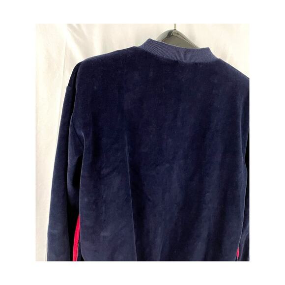 VTG Aileen Medium Blue Red White Top Blouse Classic USA Colorblock - Picture 8 of 10